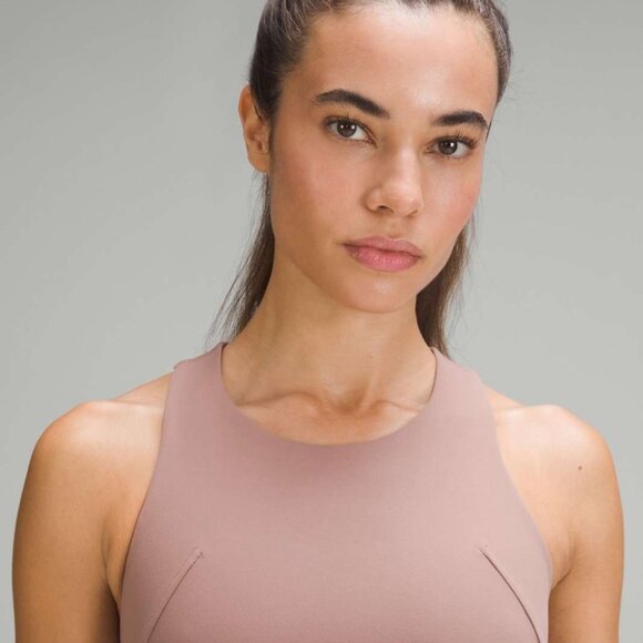 NWT Lululemon Everlux Asymmetrical Tennis Tank B/C Cup TWILIGHT ROSE 10 RARE AUS - Picture 1 of 5